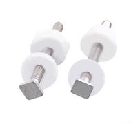 Lot de 2 vis de fixation en acier inoxydable pour abattant de WC K-3566t-u, boulons à tête carrée avec amortisseurs en caoutchouc pour réduire le bruit, kit de matériel résistant à la rouille pour une