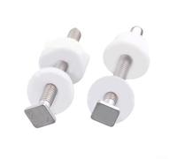 Lot de 2 vis de fixation en acier inoxydable pour abattant WC avec tête carrée et amortisseurs en caoutchouc pour réduire le bruit Convient pour couvercles K 3566T U
