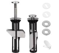 Lot de 2 vis de fixation universelles pour siège de WC | Facile à installer, taille des pores de 14 à 20 mm, construction robuste, charnières de rechange, support de couvercle