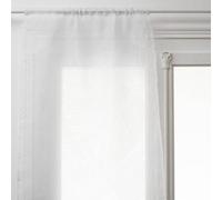 Lot de 2 Voilages Vitrage Blanc Motifs dévorés 60 x 120 cm - Atmosphera