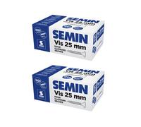 Lot de 2 x 1000 vis auto perceuse Semin pour la fixation des plaques de plâtre sur l'ossature - intérieur - 25 mm x 3.5 mm