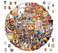 Lot de 2 x 50 Ours Mignon Autocollants, Autocollant un Ours Mignon
