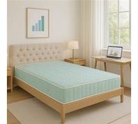 Lot de 2 x 80x190 cm ressorts ensaches + 5 cm Memoire de Forme 60 Kg/m3 - Matelas Luxe aloe + 2 Oreillers memoire de forme + 2 Aleses Offerts - Hauteur +/- 18 cm - Accueil Moelleux - Soutien Ferme - 5