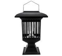 Lot de 2 zappers solaires d'extérieur en plastique noir - Panneau solaire monocristallin en silicium - Maille métallique - Pas de câblage nécessaire - Convient pour les cours et les balcons