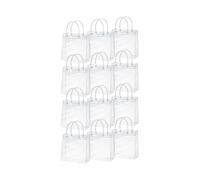 Lot de 20/40 sacs cadeaux transparents avec poignées - Grand sac fourre-tout réutilisable pour mariage, fête, bonbons, biscuits