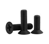 Lot de 20/50 vis à tête fraisée en nylon blanc M2 M2.5 M3 M4 M5 M6 M8(Black,M6x20mm (20pcs))