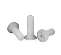 Lot de 20/50 vis à tête fraisée en nylon blanc M2 M2.5 M3 M4 M5 M6 M8(White,M6x8mm (20pcs))