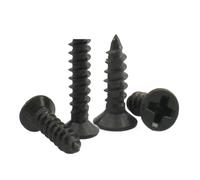 Lot de 20 à 500 vis autotaraudeuses à tête fraisée cruciforme M1 M1.2 M1.4 M1.7 M2 M2.3 M3 M3.5 M4 M5 en acier au carbone noir(14mm,M2.0 (200pcs))