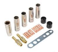 Lot de 20 accessoires de soudage MIG/MAG MB15AK Buses en cuivre et buses de contact M6 0,8 mm pour brûleur MB14/15 ML1500 G15 SB15 TBI150 Merkle GYS pour appareils de soudage güde