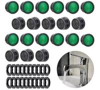 Lot de 20 aérateurs de robinet pièces de rechange avec joint de cache de robinet limiteur de débit insert de filtre