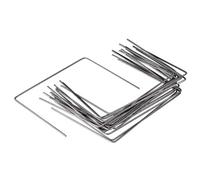 Lot de 20 Agrafes métalliques pour fixer films et toiles au sol Ø4 mm - H 20 x 25 cm