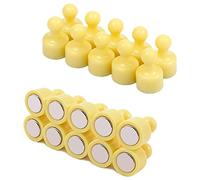 Lot de 20 aimants pour réfrigérateur - Petits aimants en néodyme puissants - Pour la maison, la cuisine, le bureau, l'école, la salle de classe - Jaune