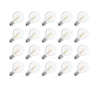 Lot de 20 ampoules LED G40 de rechange à vis E12 incassables pour lampe solaire chaude