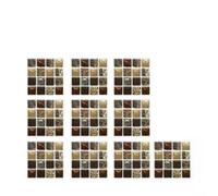Lot de 20 autocollants 3D pour mosaïque pour carrelage de cuisine | Effet 3D, résistant à l'huile, matériau PET imperméable, s'adapte aux dosserets de cuisine, surface facile à nettoyer