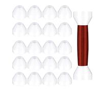 Lot de 20 bagues de stylo antiadhésives blanches pour tourner les stylos de finition CA (1,1 cm de hauteur, 1,4 cm de diamètre)