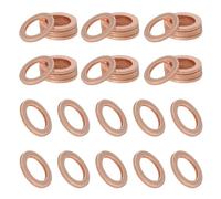 Lot de 20 bagues d'étanchéité en cuivre - M18 x 24 x 1,5 - Assortiment de joints d'étanchéité plats en cuivre pour bouchon de vidange d'huile