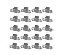 Lot de 20 bases de poteau carrées de 2,5 x 2,5 cm, poteaux de terrasse et accessoires, base de poteau d'ancrage en aluminium, pour clôture ou terrasse, raccords de poteau de 25 x 25 mm