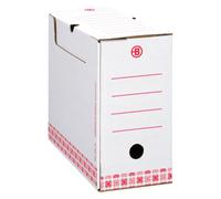 Lot de 20 - Boîte archives Carton Bruneau - Dos 10 cm - Haute résistance - Blanche - Boîtes archives standards - Bruneau