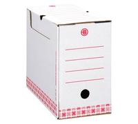 Lot de 20 - Boîte archives Carton Bruneau - Dos 15 cm - Haute résistance - Blanche - Boîtes archives standards - Bruneau
