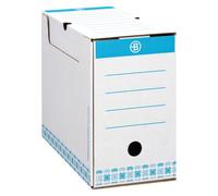 Lot de 20 - Boîte archives Carton Bruneau - Dos 15 cm - Haute résistance - Bleue - Boîtes archives standards - Bruneau