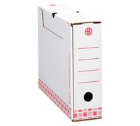 Lot de 20 - Boîte archives Carton Bruneau - Dos 8 cm - Haute résistance - Blanche - Boîtes archives standards - Bruneau