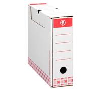 Lot de 20 - Boîte archives Carton Bruneau - Dos 8 cm - Haute résistance - Rouge - Boîtes archives standards - Bruneau