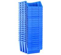 Lot de 20 Boîte de Rangement Empilable, Boîte à Outils Murale Casier à Vis Bac à Bec pour Garage 20 pcs bleu plastique