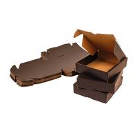 Lot de 20 boîtes carton noir automontables, 13x16x4 cm