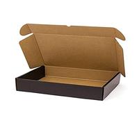 Lot de 20 boîtes carton noir automontables, 42x32x10 cm