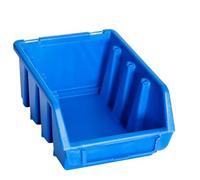 Lot de 20 boîtes empilables en plastique bleu - 116 x 161 x 75 mm - Empilables avec porte-étiquettes - Pour atelier, garage, maison - Système de rangement