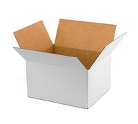 Lot de 20 boîtes en carton de couleur blanche. Dimensions intérieures (L x l x H) : 35 x 30 x 20 cm. Boîtes en carton avec rabats canal simple renforcé pour expéditions, colis, déménagements, cadeau..