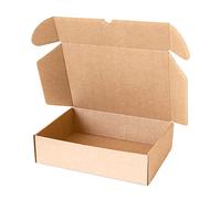 Lot de 20 boîtes en carton kraft auto-montables avec couvercle - Double paroi, résistantes pour expéditions, e-commerce et services de messagerie avec des mesure 30x22x8 cm