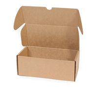 Lot de 20 boîtes en carton kraft auto-montables avec couvercle - Double paroi, résistantes pour expéditions, e-commerce et services de messagerie avec des mesure 20x9x7 cm