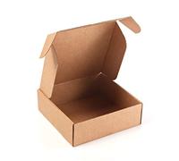 Lot de 20 boîtes en carton kraft auto-montables avec couvercle - Double paroi, résistantes pour expéditions, e-commerce et services de messagerie avec des mesure 13x15x4 cm