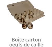 Lot de 20 Boîtes pour les oeufs cailles en carton