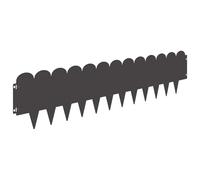 Lot de 20 bordures de gazon 103 x 25 cm en acier noir | Design moderne, résistant aux intempéries, peinture en poudre, flexible pour jardin