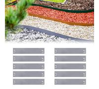 Lot de 20 bordures de gazon métal 13,5 cm haut 24 m long