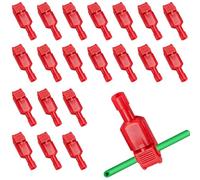 Lot de 20 bornes de raccordement, clip pour câble pour robot tondeuse - Connecteur de dérivation en T - Compatible avec Gardena, Husqvarna