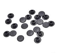 Lot de 20 bouchons à vis hexagonaux, boulons et écrous à tête hexagonale, fixations de protection M5-14 en nylon étanche à la poussière Noir (M6)
