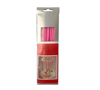 Lot de 20 bougies d'anniversaire tige mignonne - rose - Cereria Di Giorgio
