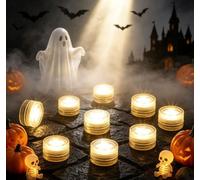 Lot de 20 bougies LED, sans flamme, étanches, lumière blanc chaud