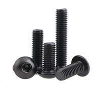 Lot de 20 boulons à tête ronde M5 x 20 M5 8 mm-40 mm en acier inoxydable noir, pour bricolage, réparation à domicile, menuiserie, projets faits maison