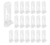 Lot de 20 broches d'étagère autobloquantes en plastique transparent pour planches de 15 mm, accessoires de meubles de maison, bibliothèque, armoires, 6 mm
