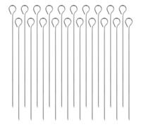 Lot de 20 brochettes à kebab en métal de 20,1 cm, brochettes réutilisables en acier inoxydable pour barbecue au four