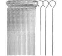 Lot de 20 brochettes en acier inoxydable de 24,5 cm pour barbecue,guimauves,chocolat,snacks de feu de camp,légumes et poisson.