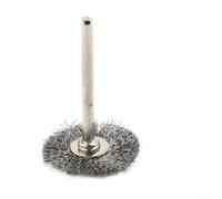 Lot de 20 brosses en acier inoxydable de 22 mm pour outils rotatifs - Brosse d'ébavurage et de polissage en forme de T avec tige de 3 mm, compatible avec Dremel