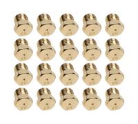 Lot de 20 buses de brûleur GPL - Kit d'orifice de gaz propane - Buse en laiton - Pièces de rechange pour plaques de cuisson, barbecue, gril, injecteurs