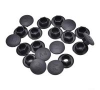 Lot de 20 caches de tête hexagonale M5-14 en plastique noir pour une utilisation polyvalente pour projets de machines, protection contre la poussière (14)