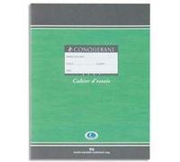Lot de 20 cahiers d’essais 17x22 cm 96 pages grands carreaux papier 60g NF 34 CONQUERANT SEPT G