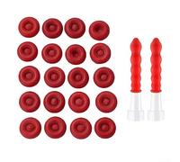 Lot de 20 capuchons de calfeutrage pour tubes d'étanchéité en silicone - Buse réutilisable rouge pour éviter le dessèchement - Cartouche de mastic pour travaux de construction et réparations de